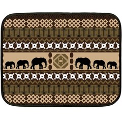 Elephant African Vector Pattern Double Sided Fleece Blanket (mini)  by BangZart