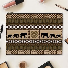 Elephant African Vector Pattern Cosmetic Bag (xl) by BangZart