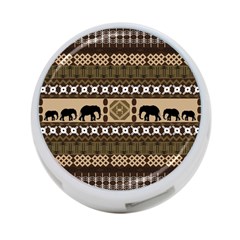 Elephant African Vector Pattern 4-port Usb Hub (one Side) by BangZart