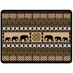 Elephant African Vector Pattern Fleece Blanket (large)  by BangZart