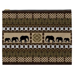 Elephant African Vector Pattern Cosmetic Bag (xxxl)  by BangZart