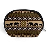 Elephant African Vector Pattern Accessory Pouches (Medium)  Front