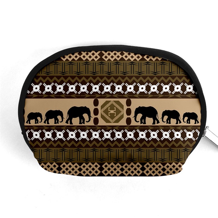 Elephant African Vector Pattern Accessory Pouches (Medium) 