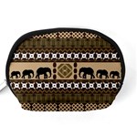 Elephant African Vector Pattern Accessory Pouches (Medium)  Back