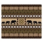 Elephant African Vector Pattern Double Sided Flano Blanket (Small)  50 x40  Blanket Front