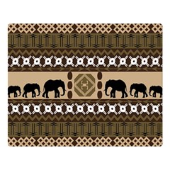 Elephant African Vector Pattern Double Sided Flano Blanket (large)  by BangZart