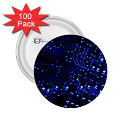 Blue Circuit Technology Image 2 25  Buttons (100 Pack)  by BangZart