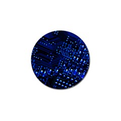 Blue Circuit Technology Image Golf Ball Marker (10 Pack) by BangZart