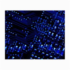 Blue Circuit Technology Image Small Glasses Cloth (2-side) by BangZart