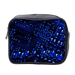 Blue Circuit Technology Image Mini Toiletries Bag 2-side by BangZart