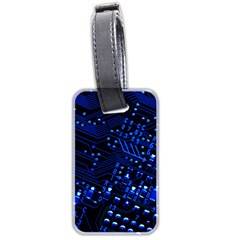 Blue Circuit Technology Image Luggage Tags (two Sides) by BangZart