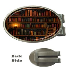 Books Library Money Clips (oval)  by BangZart