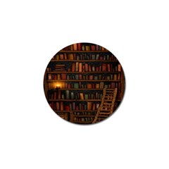 Books Library Golf Ball Marker (10 Pack) by BangZart