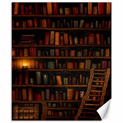 Books Library Canvas 8  X 10  by BangZart