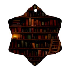 Books Library Ornament (snowflake)