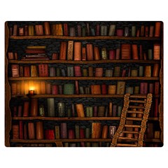 Books Library Double Sided Flano Blanket (medium) 