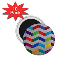 Charming Chevrons Quilt 1 75  Magnets (10 Pack)  by BangZart