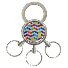 Charming Chevrons Quilt 3-ring Key Chains by BangZart