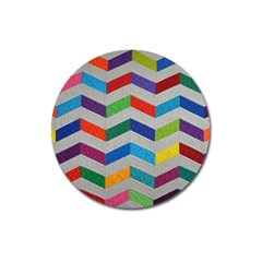 Charming Chevrons Quilt Magnet 3  (round) by BangZart