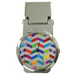 Charming Chevrons Quilt Money Clip Watches by BangZart