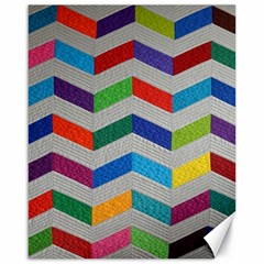 Charming Chevrons Quilt Canvas 16  X 20   by BangZart