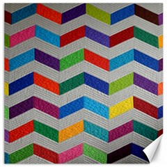 Charming Chevrons Quilt Canvas 20  X 20  