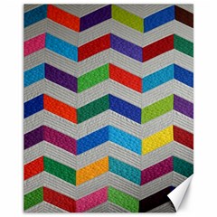 Charming Chevrons Quilt Canvas 11  X 14   by BangZart