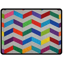 Charming Chevrons Quilt Fleece Blanket (large)  by BangZart