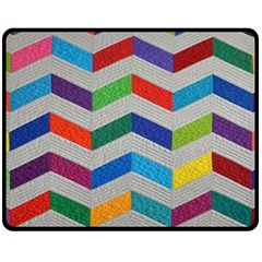 Charming Chevrons Quilt Fleece Blanket (medium)  by BangZart