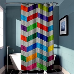 Charming Chevrons Quilt Shower Curtain 36  X 72  (stall)  by BangZart