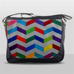 Charming Chevrons Quilt Messenger Bags by BangZart