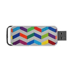 Charming Chevrons Quilt Portable Usb Flash (one Side) by BangZart