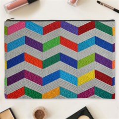 Charming Chevrons Quilt Cosmetic Bag (xxxl)  by BangZart