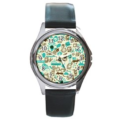 Telegramme Round Metal Watch