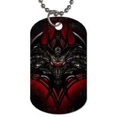 Black Dragon Grunge Dog Tag (one Side) by BangZart