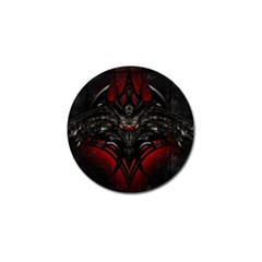 Black Dragon Grunge Golf Ball Marker (4 Pack) by BangZart