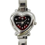 Black Dragon Grunge Heart Italian Charm Watch Front