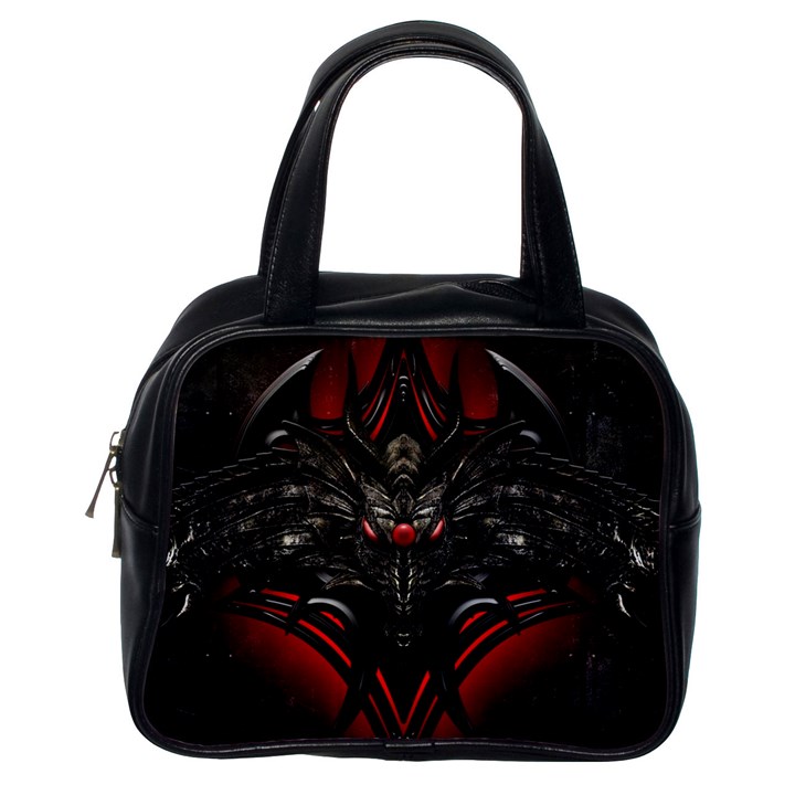 Black Dragon Grunge Classic Handbags (One Side)