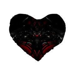 Black Dragon Grunge Standard 16  Premium Flano Heart Shape Cushions by BangZart