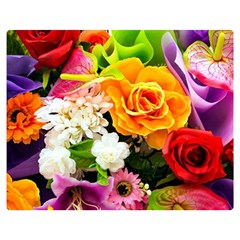 Colorful Flowers Double Sided Flano Blanket (medium)  by BangZart