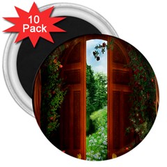 Beautiful World Entry Door Fantasy 3  Magnets (10 Pack)  by BangZart