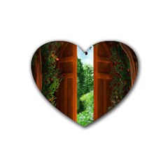 Beautiful World Entry Door Fantasy Heart Coaster (4 Pack)  by BangZart