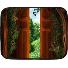 Beautiful World Entry Door Fantasy Fleece Blanket (mini)