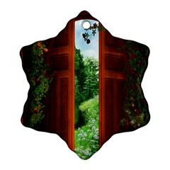 Beautiful World Entry Door Fantasy Snowflake Ornament (two Sides)