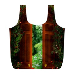 Beautiful World Entry Door Fantasy Full Print Recycle Bags (l)  by BangZart