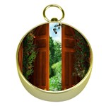 Beautiful World Entry Door Fantasy Gold Compasses Front