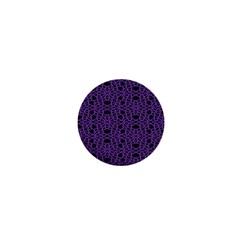 Triangle Knot Purple And Black Fabric 1  Mini Magnets by BangZart