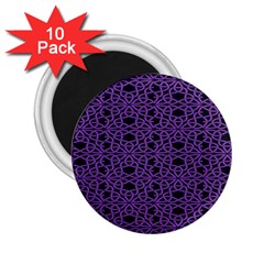 Triangle Knot Purple And Black Fabric 2 25  Magnets (10 Pack)  by BangZart