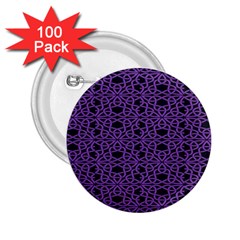 Triangle Knot Purple And Black Fabric 2 25  Buttons (100 Pack)  by BangZart