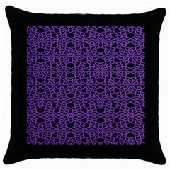 Triangle Knot Purple And Black Fabric Throw Pillow Case (black) by BangZart